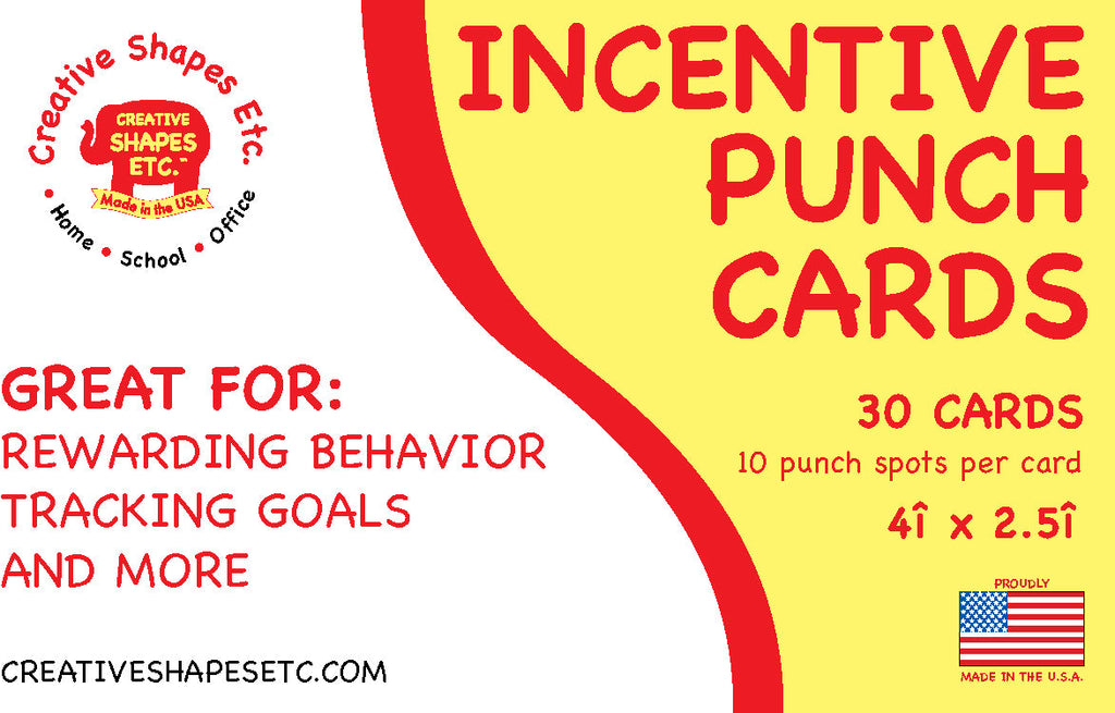 SHAPES ETC. Incentive Punch Cards - Cats