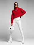 Red Turtleneck Oversize Sweater CHINATOWN: New Colección COUTURE in NOLITA - BYMANYC ® New York-0