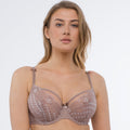 Sheer Mesh Tulle Tulip Seam Full Figure Bra Rosalia