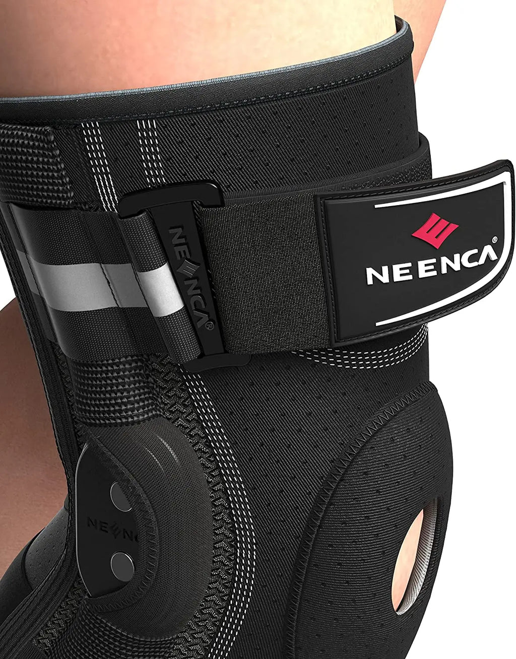 NNEOBA Knee Brace with Copper Side Stabilizers XL Medical Knee Support Black