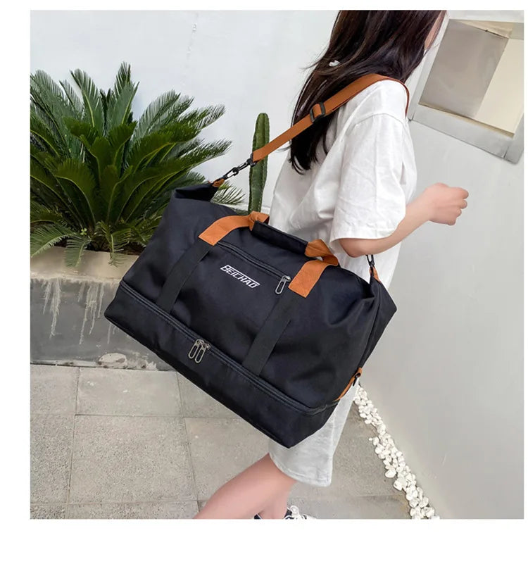 NNEOBA Travel Gym Duffel Bag Black