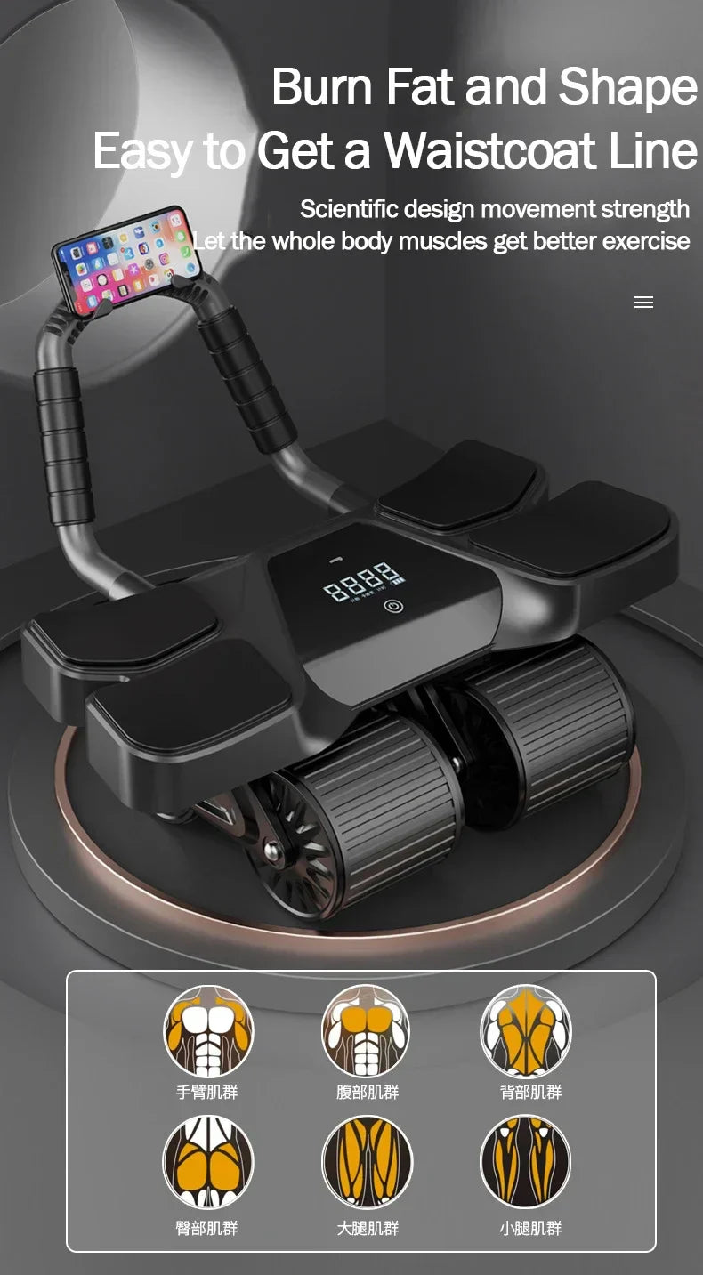NNEOBA Four-Wheel Abdominal Roller with Elbow Support