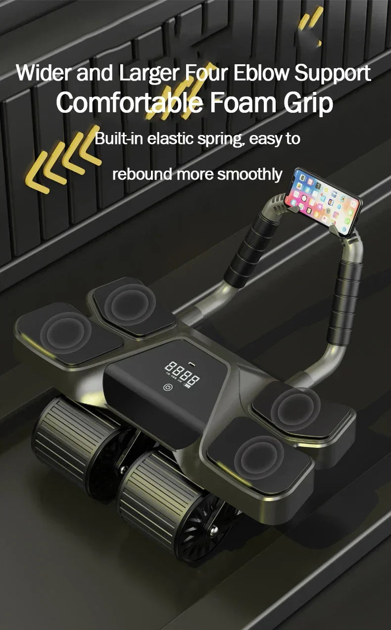 NNEOBA Four-Wheel Abdominal Roller with Elbow Support