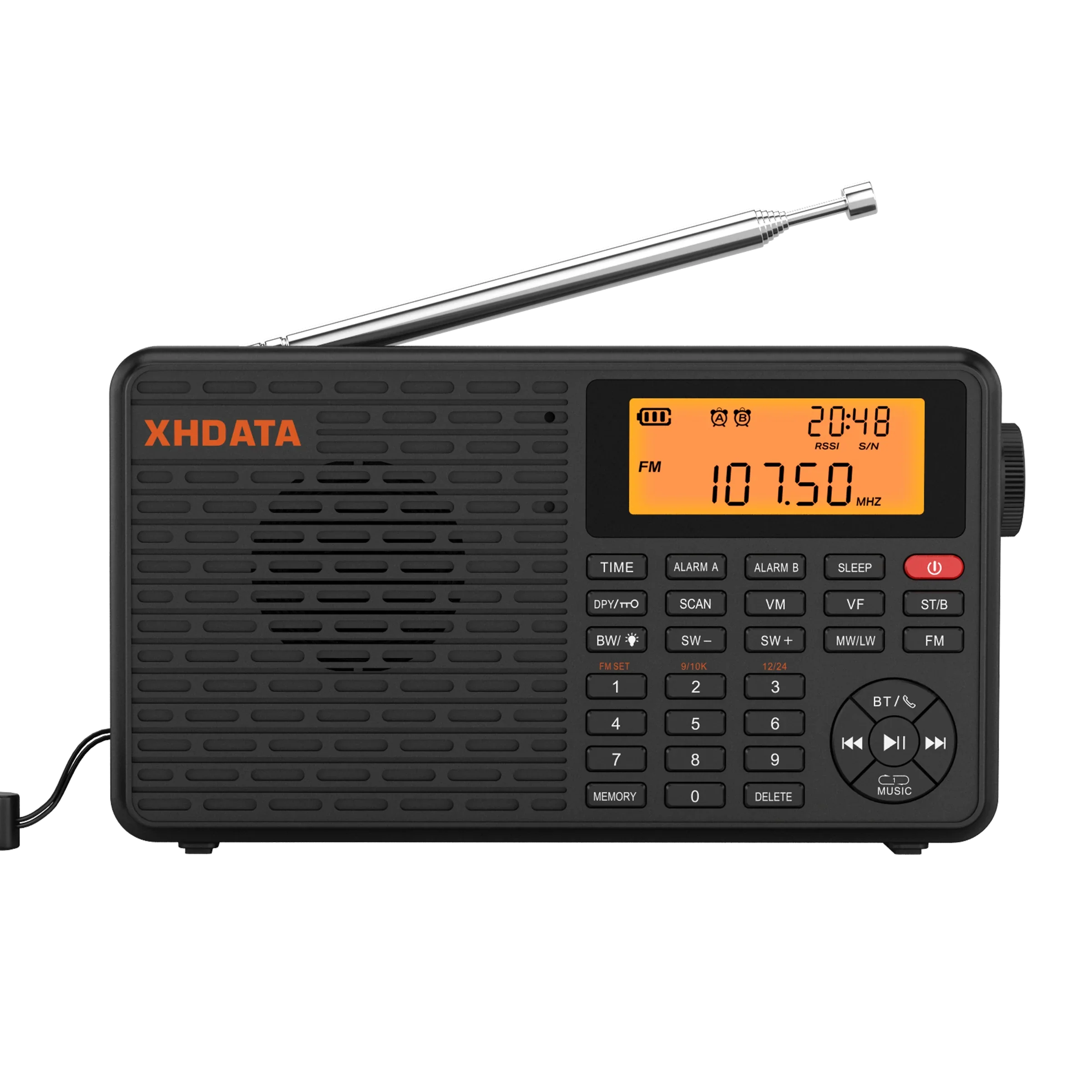 NNEOBA Stereo Digital Portable Radio Black