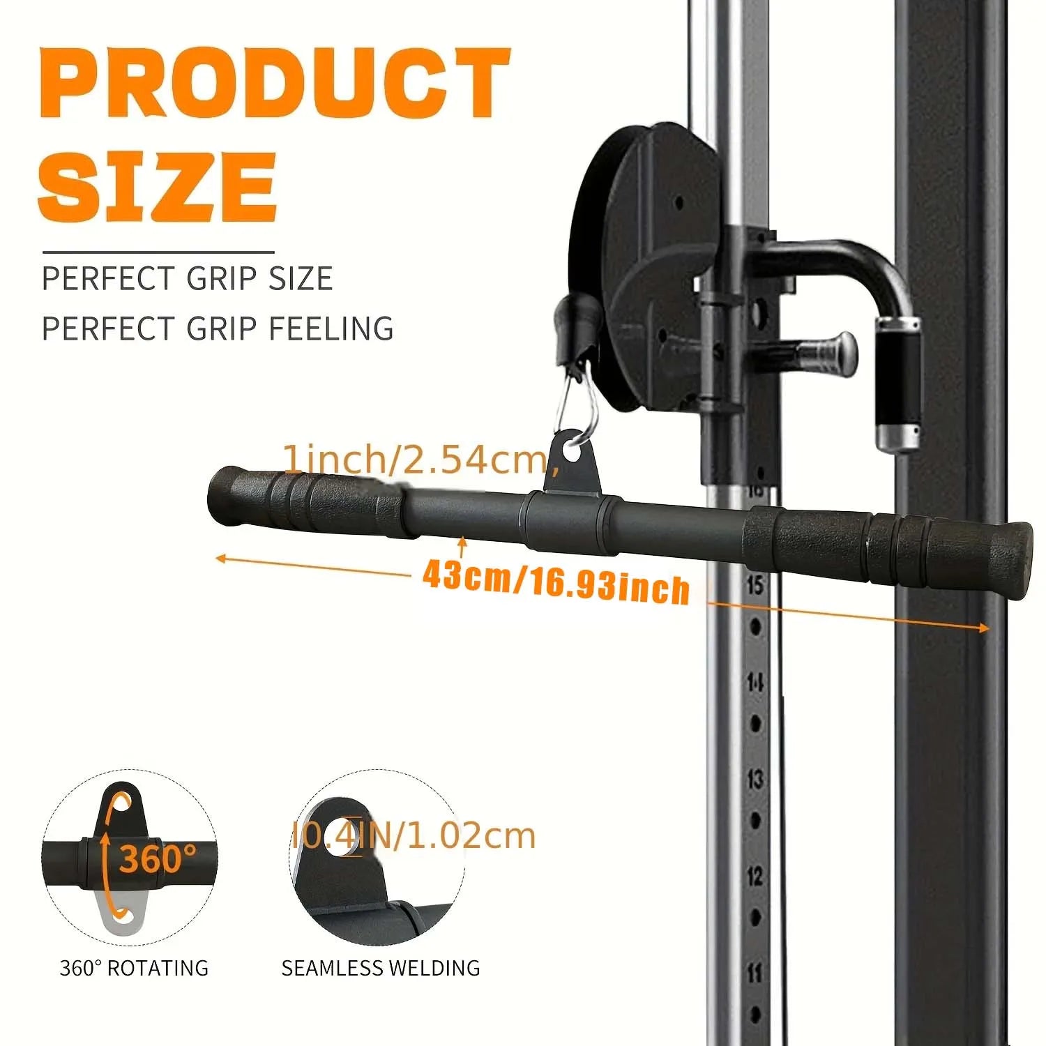 NNEOBA Gym Rotating Straight Bar