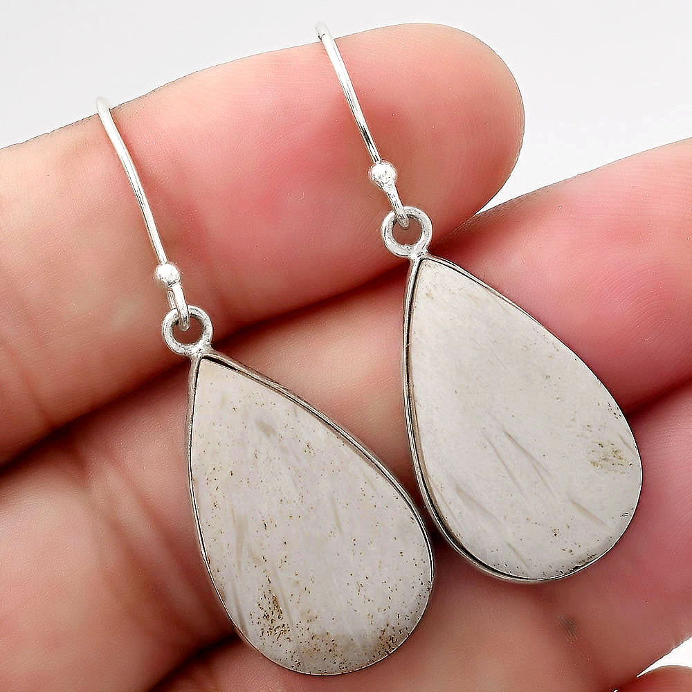 Natural White Scolecite Earrings E-1001 SDE52082-0