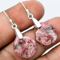 Natural Pink Thulite - Norway Earrings E-1214 SDE55392-0