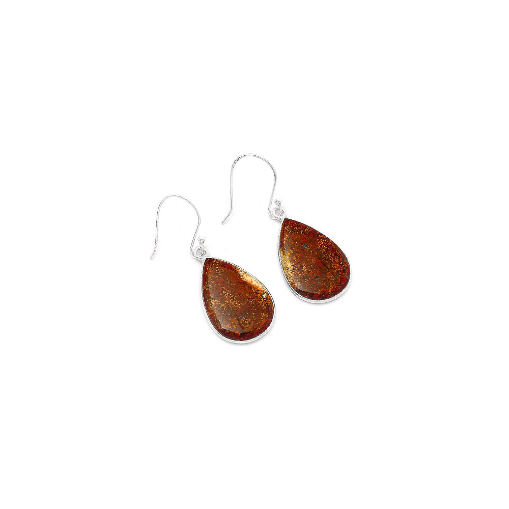 Natural Red Moss Agate Earrings E-1001 SDE62987-1