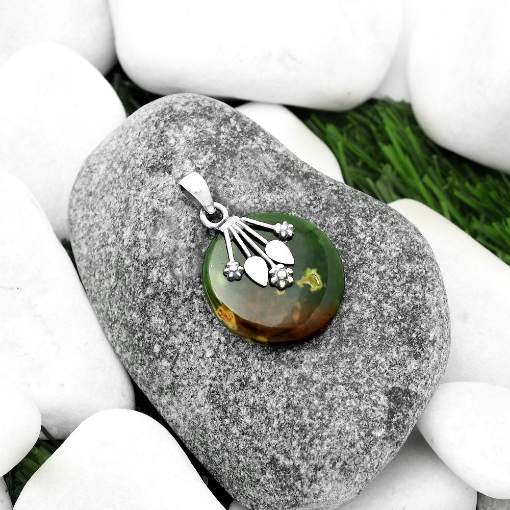 Natural Chrome Chalcedony Pendant P-1647 SDP111361