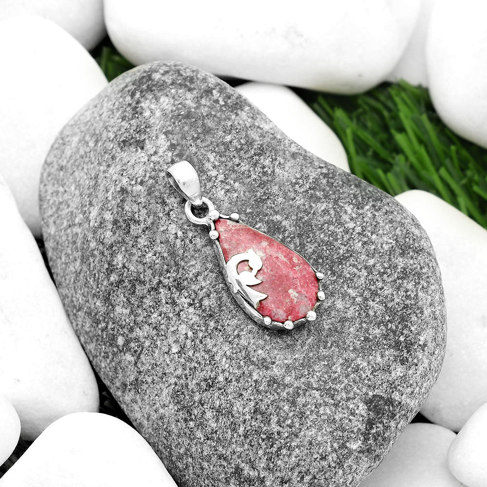 Peacock Natural Pink Thulite Norway Pendant P-1698 SDP111825-1