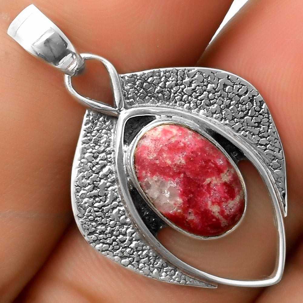 Southwest Style Pink Thulite Norway Pendant P-1402 SDP113002-2