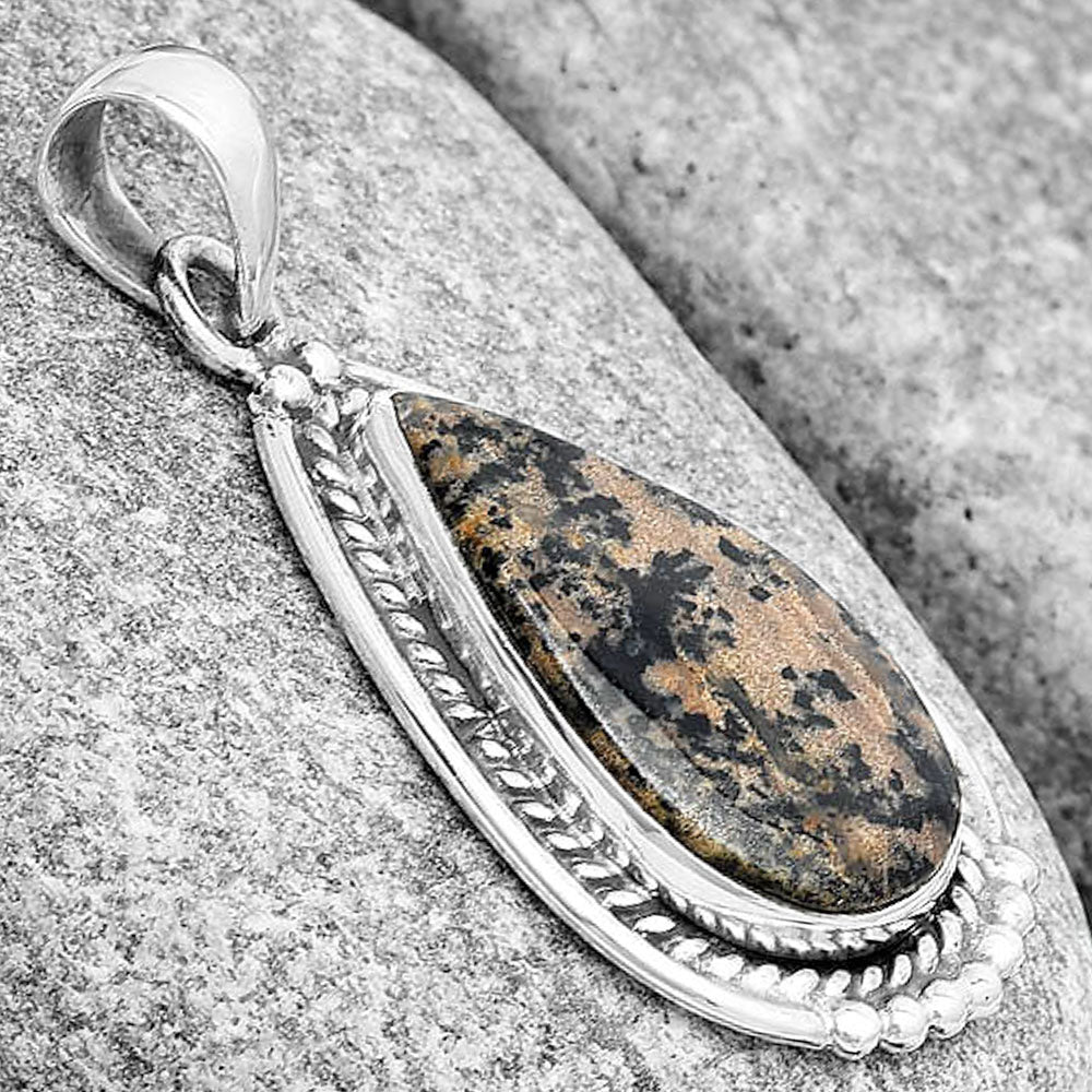 Natural Russian Honey Dendrite Opal Pendant P-1511 SDP129051