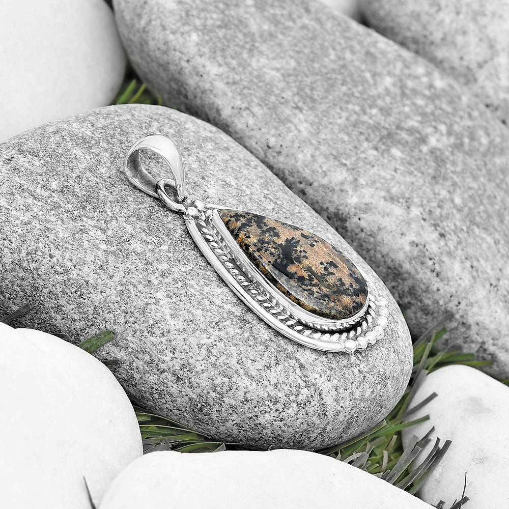 Natural Russian Honey Dendrite Opal Pendant P-1511 SDP129051