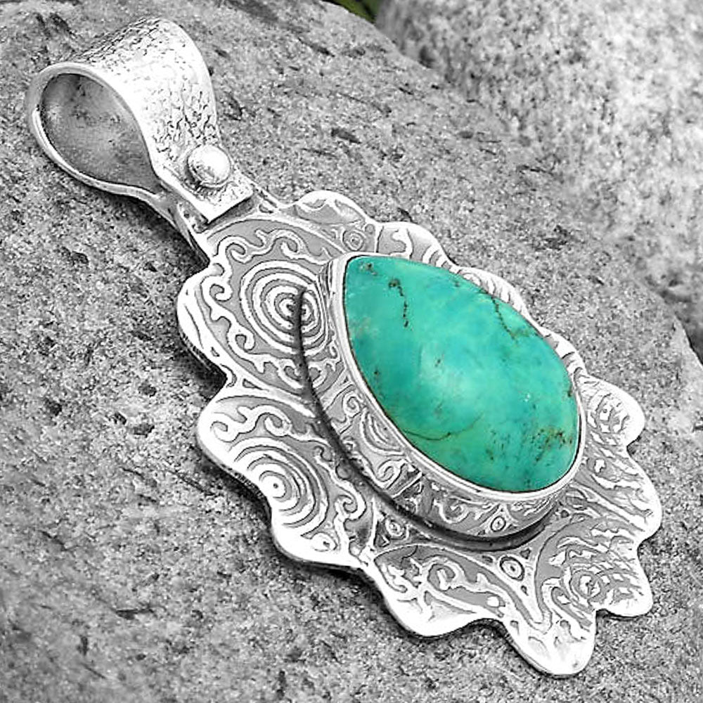 Natural Turquoise Magnesite Pendant P-1238 SDP134601