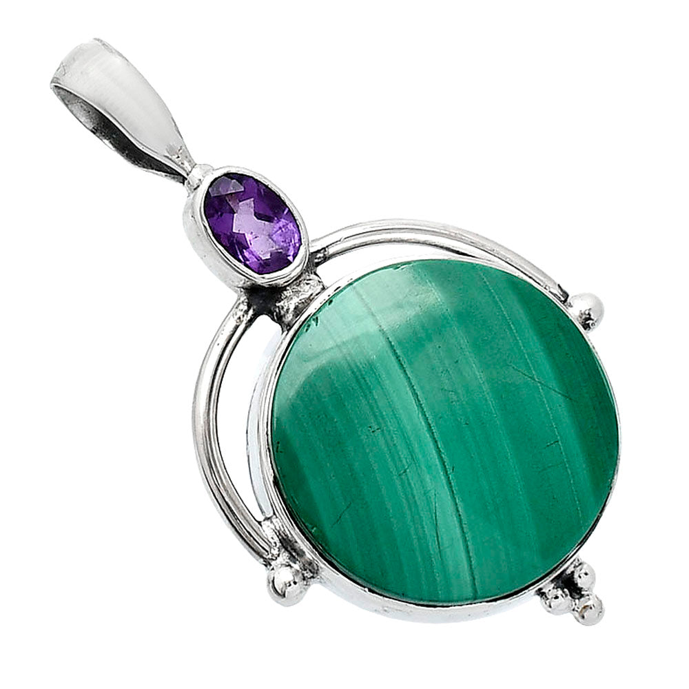 Malachite Eye - Congo & Amethyst Pendant P-1175 SDP152641-1
