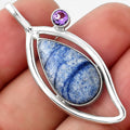 Dumortierite Quartz and Amethyst Pendant P-1640 SDP155359