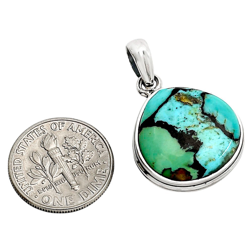 Lucky Charm Tibetan Turquoise Pendant P-1124 SDP158605-1