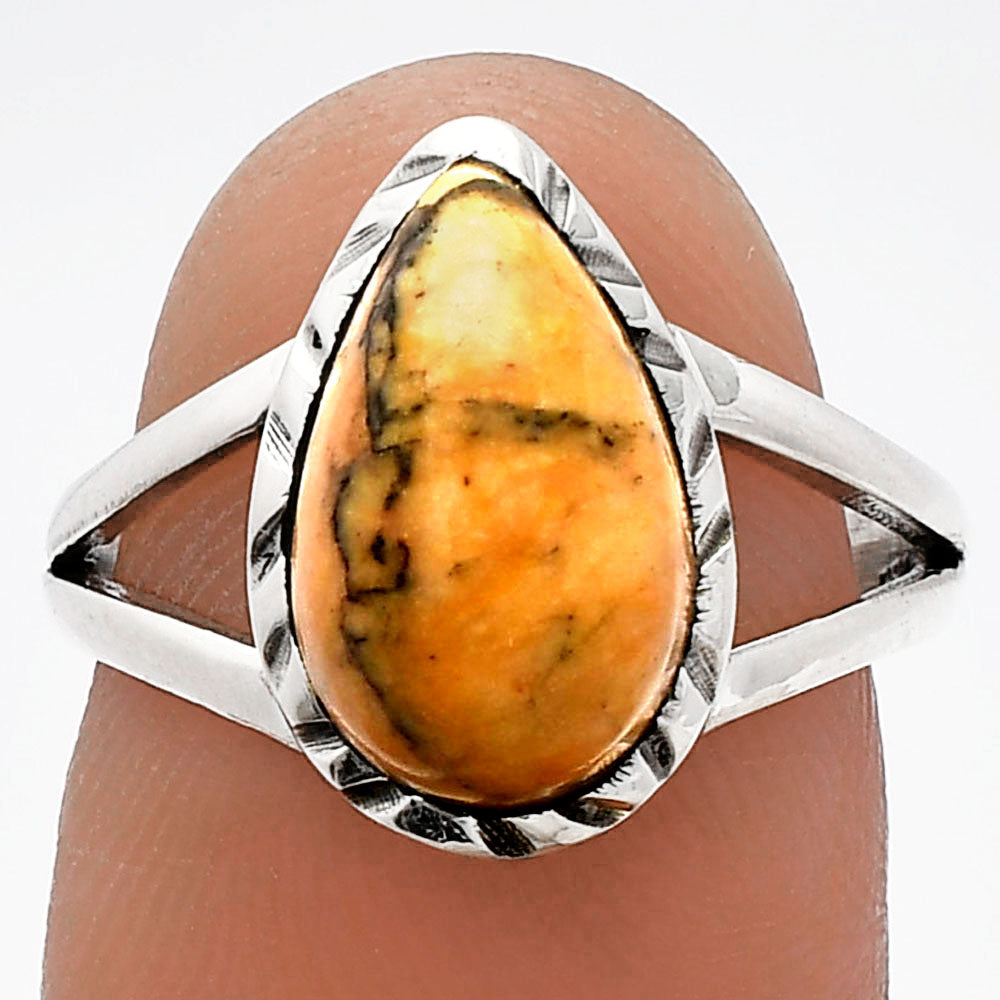 Natural Honey Dendritic Opal Ring size-7 R-1074 SDR230827-0
