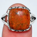 Natural Red Moss Agate Ring size-8.5 R-1074 SDR242349