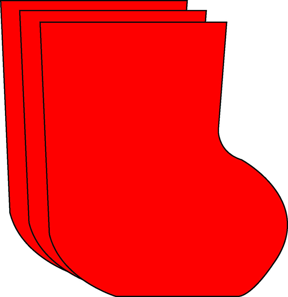 SHAPES ETC. Small Single Color Creative Foam Cut-Outs - Stocking