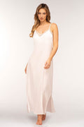 Satin Double-Strap Lace-Trim Slip Ginny