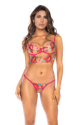 Floral Longline Bra & G-String Set Mapale Wild Flower