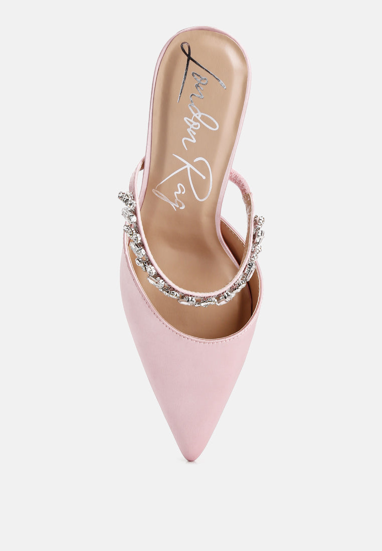 Sena Diamante Stiletto Mules Sandals