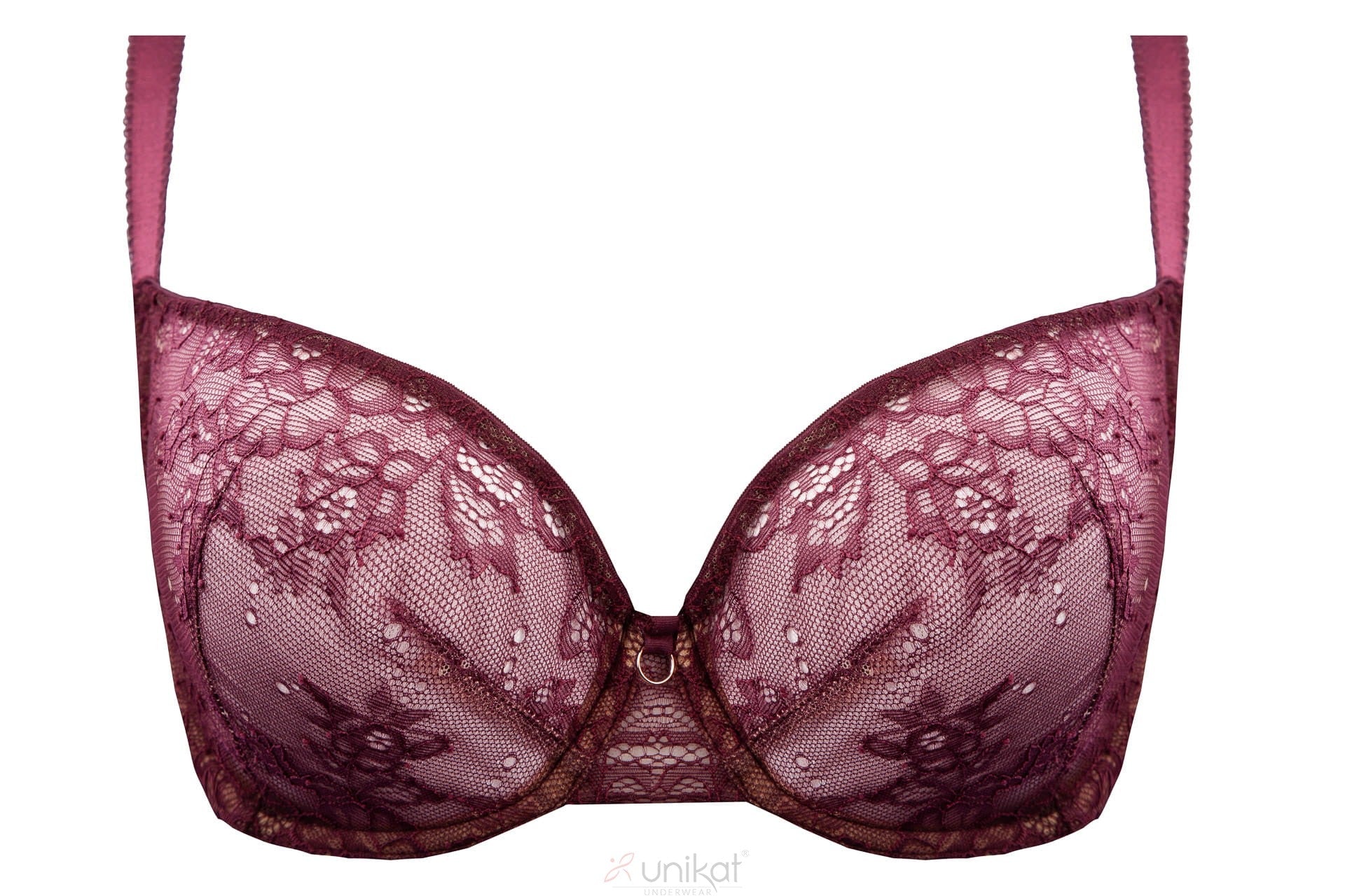 Sheer Mesh Lace Balconette Bra Caro