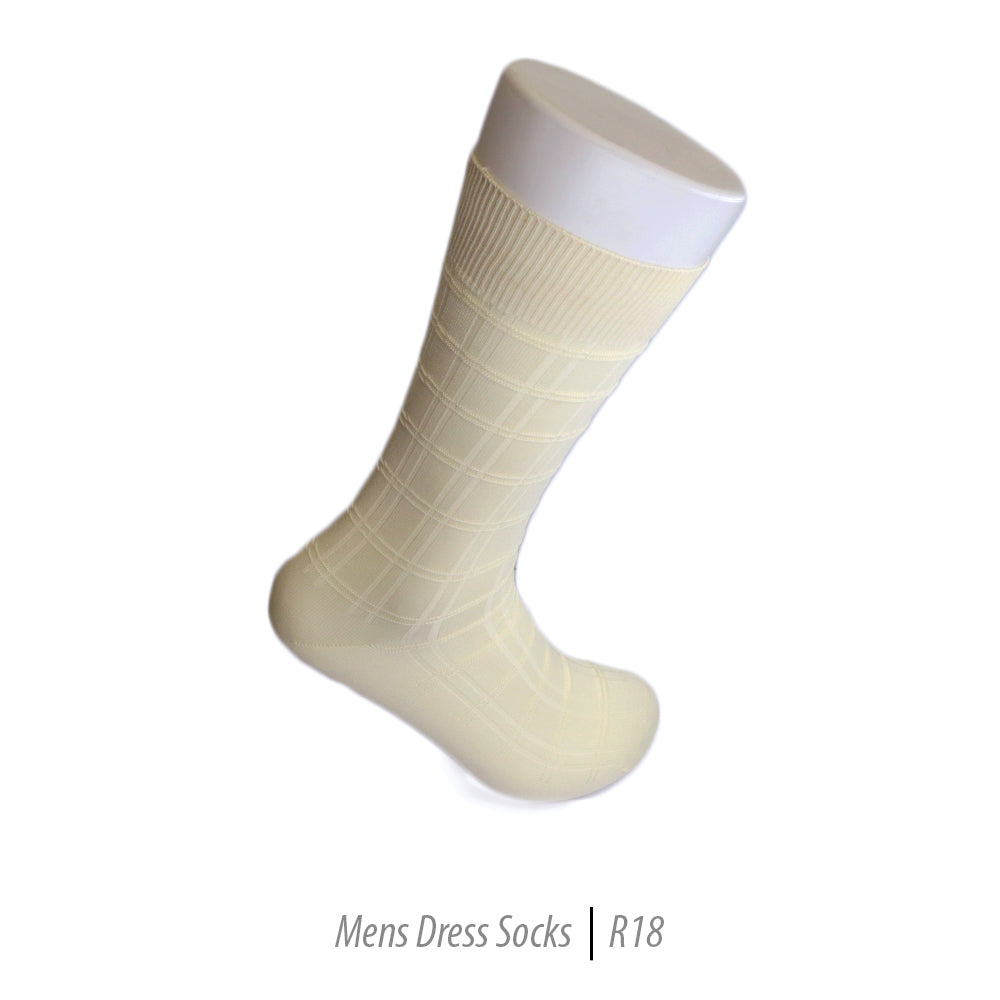 Men's Short Nylon Socks R18 - Bone-1