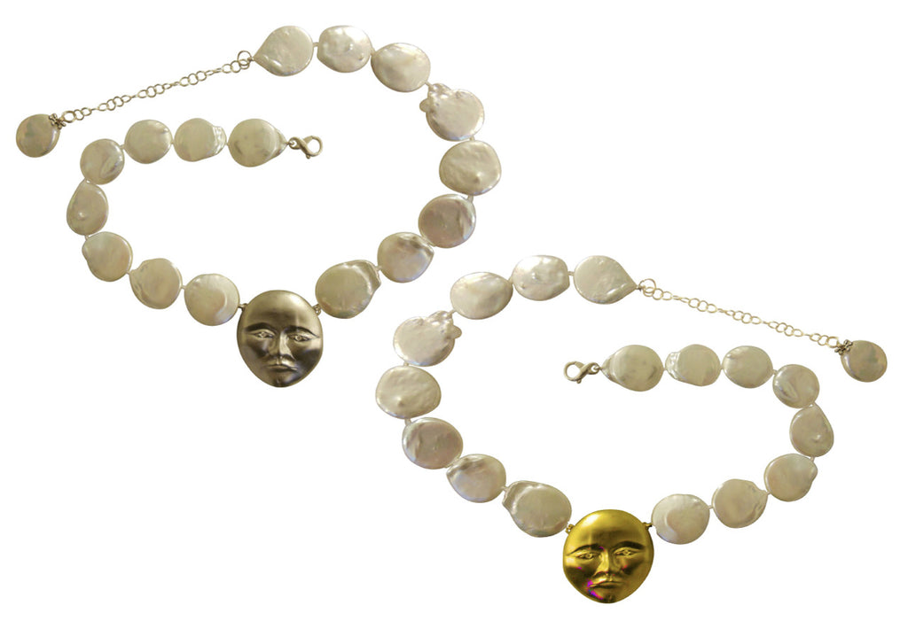 Someone to Watch Over Me-Face Earrings-Sterling silver, diamond eyes- Nickle Size