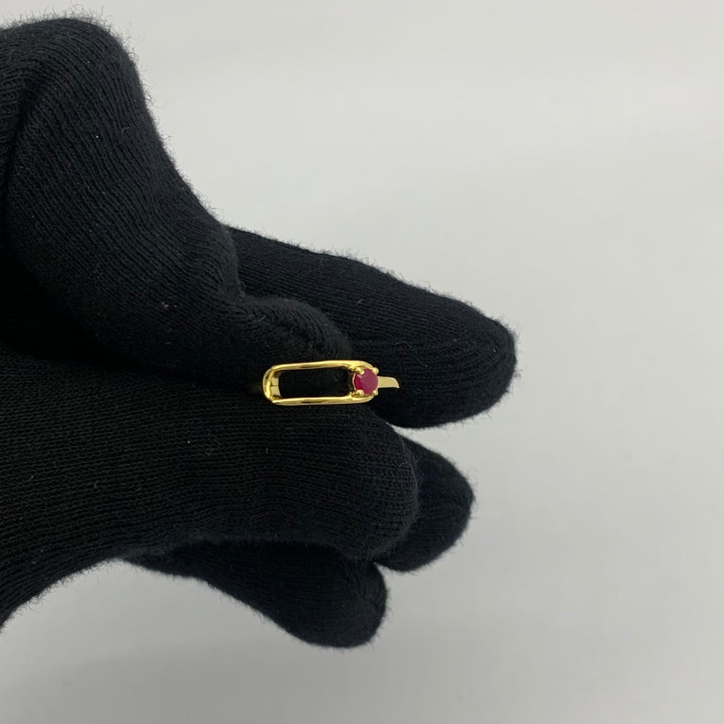 18K Gold Plated Garnet & Tourmaline Ring | Wholesale TGR1060 RM-1783