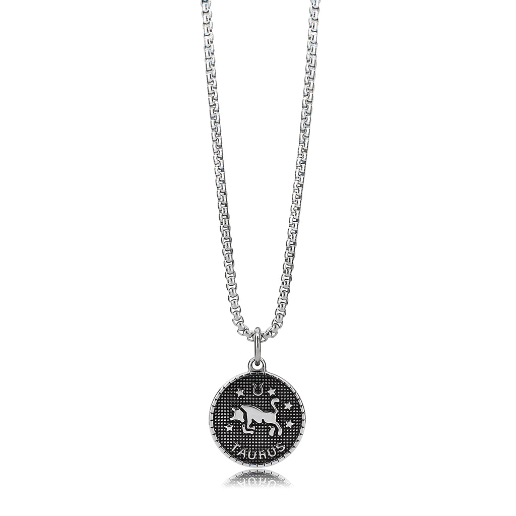 TK3928 - High polished (no plating) Stainless Steel Chain Pendant with NoStone in No Stone