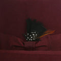 Premium Wool 100 % Australian Wool Burgundy Top Hat