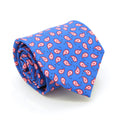 Paisley Royal Blue Necktie with Handkerchief Set-0
