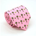 Palm Tree Pink Necktie with Handkerchief Set-0