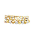 Two Toned Gold Bead Bracelet For 18K Gold Filled (I78A)-0