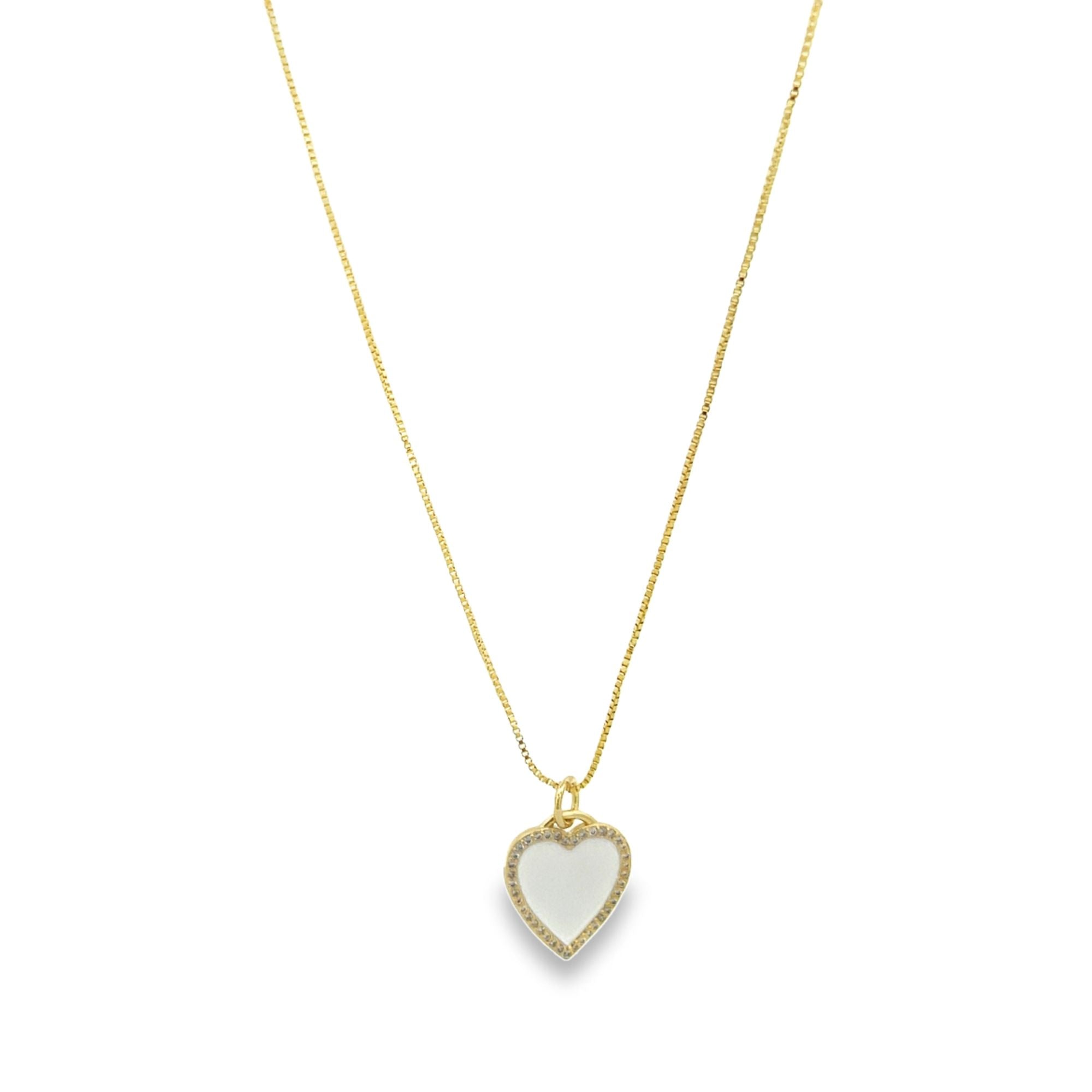 Gold Filled Heart Charms Necklace (G146)