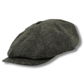 Classic Premium Wool Tweed Hunter Green Newsboy Hat-0