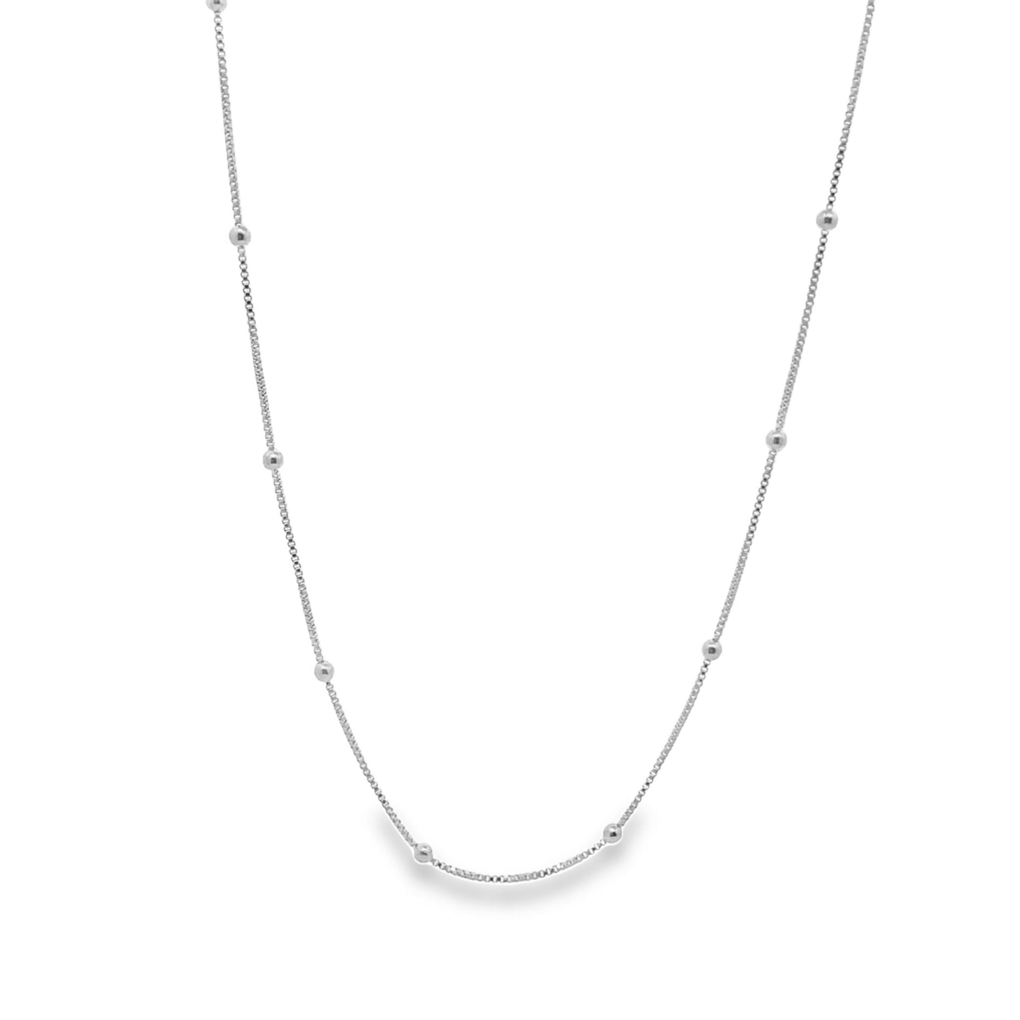 Box Chain With Gold Ball (F113)