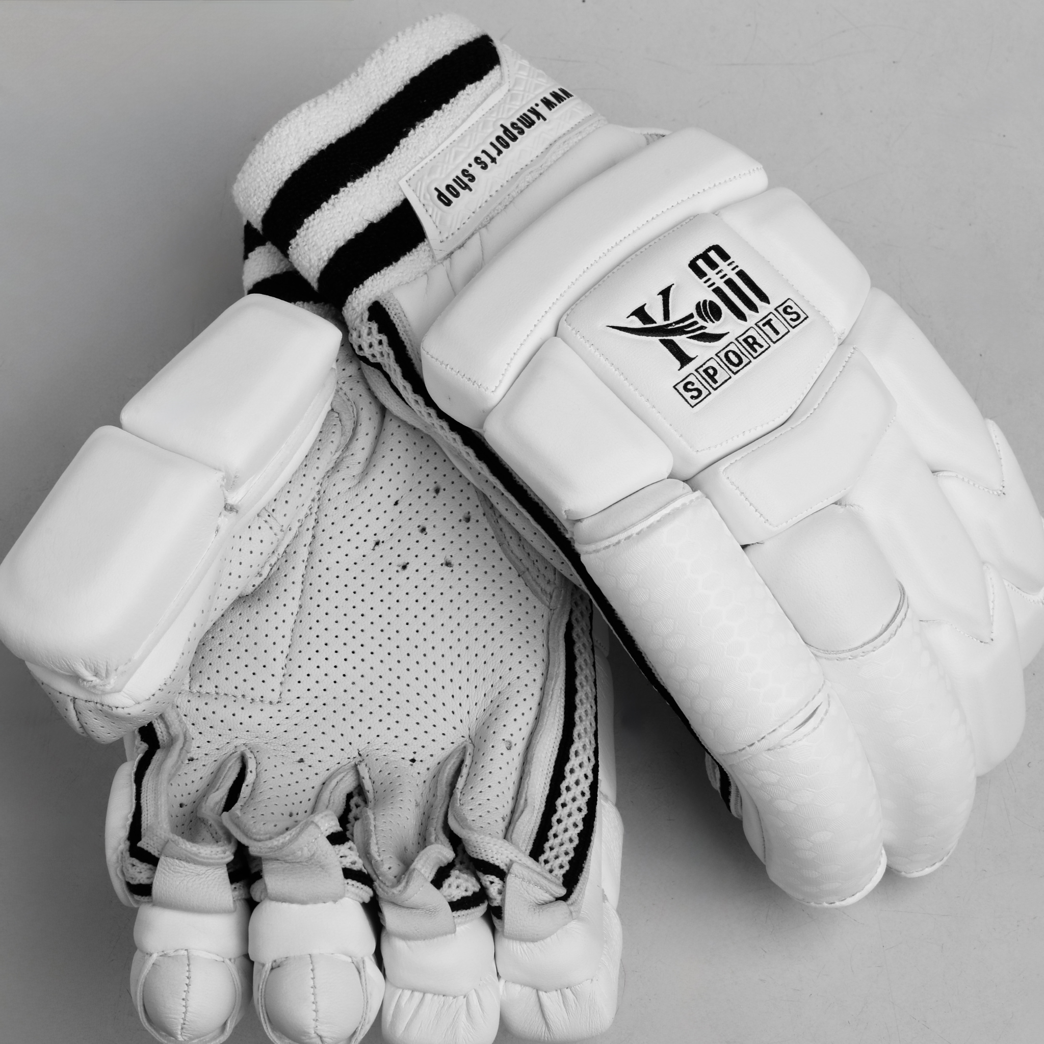 KM SPORTS Cricket Batting Gloves | Lightweight Leather | Adults & Kids | Right & Left Hand | Mumbai & India