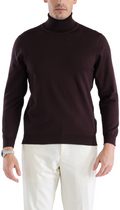 MENS BROWN PULLOVER TURTLENECK SWEATER-0