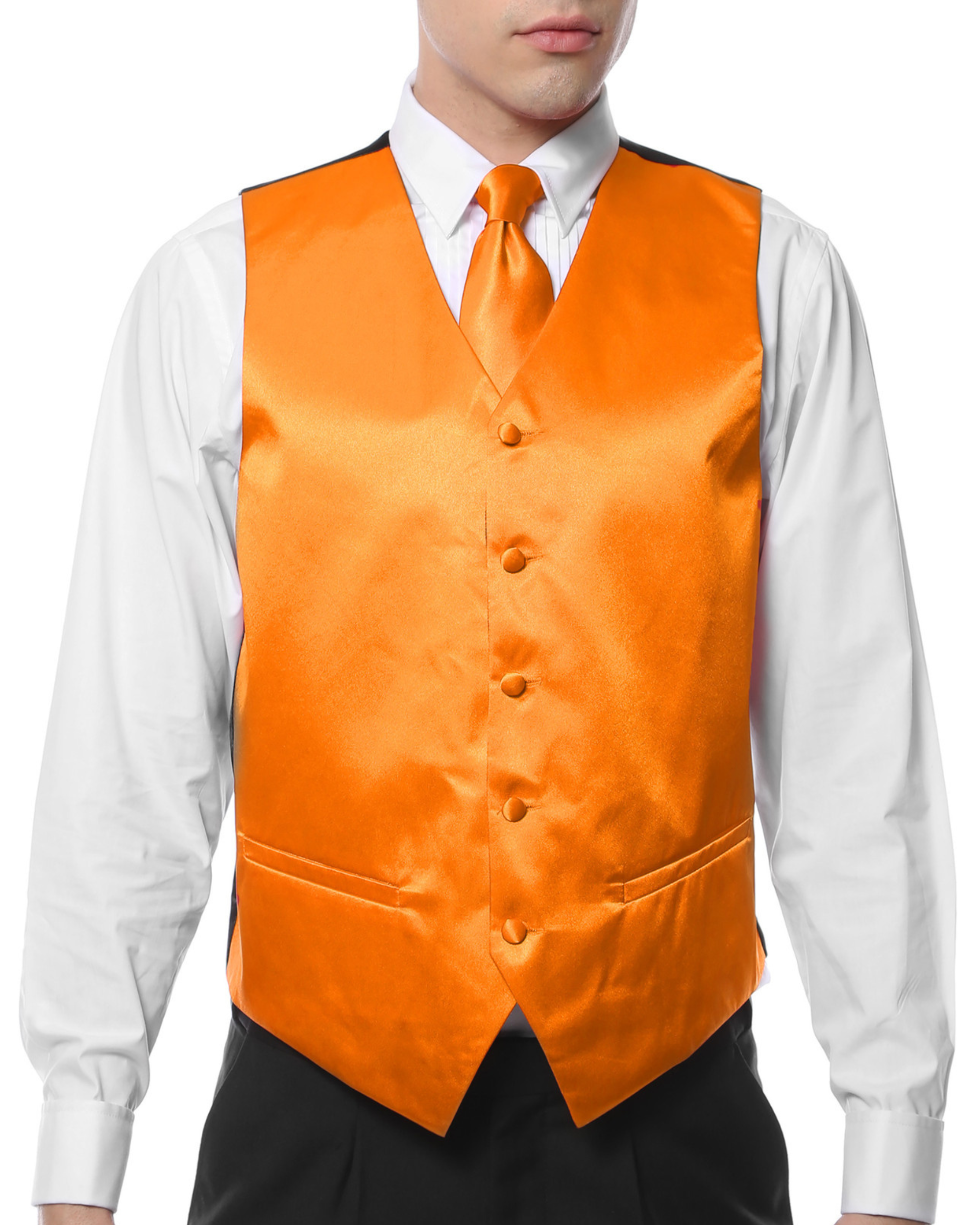 Ferrecci Mens PV600 - Mango with White Back Adjustable Vest Set-0