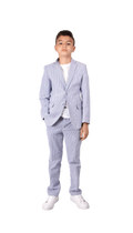 Ferrecci Boys Seersucker 2pc Suit Set Blue