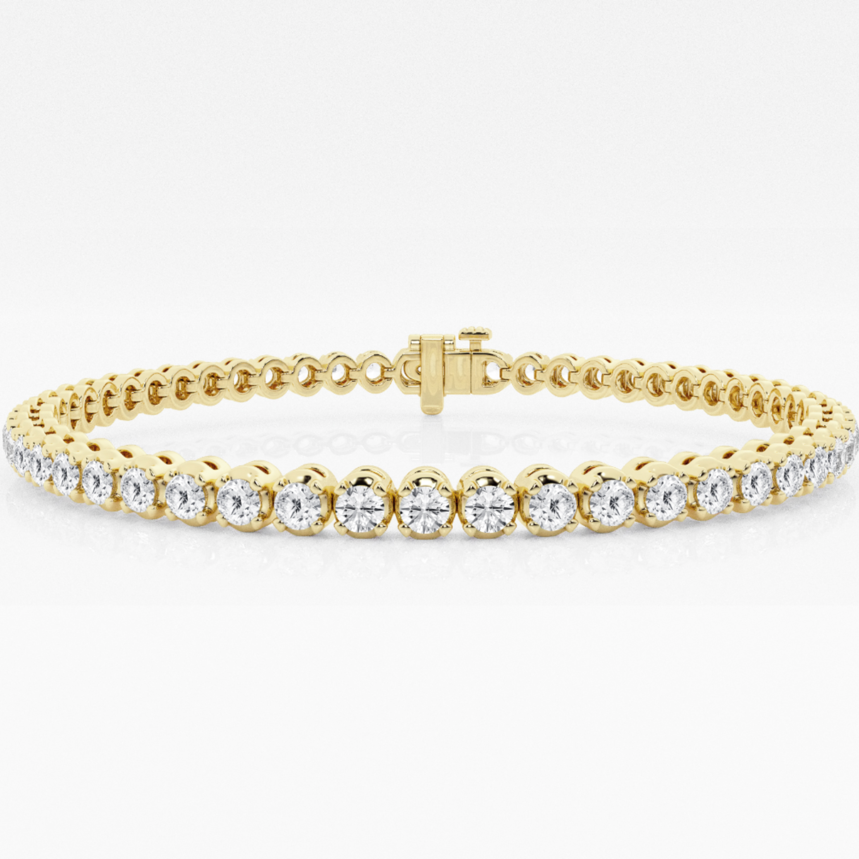 Round Bezel Tennis Bracelet