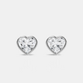 Heart Bezel Studs