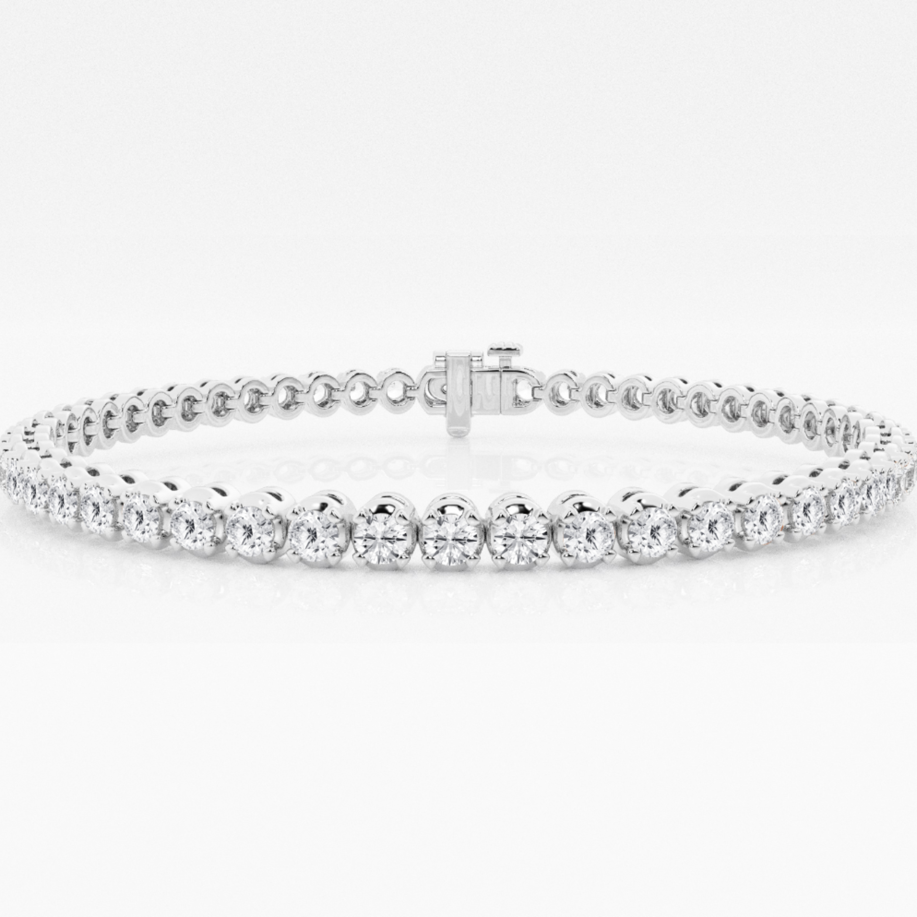 Round Bezel Tennis Bracelet