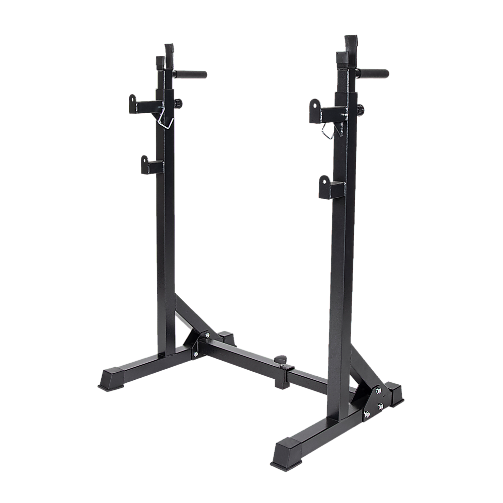 NNEDSZ Commercial Squat Rack Adjustable Pair Fitness Exercise Weight Lifting Gym Barbell Stand