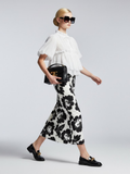 Romantic White Ruffle Blouse with Perkins Collar • BYMANYC ® New York-0
