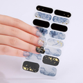 Blue Marble Gel Nails-0