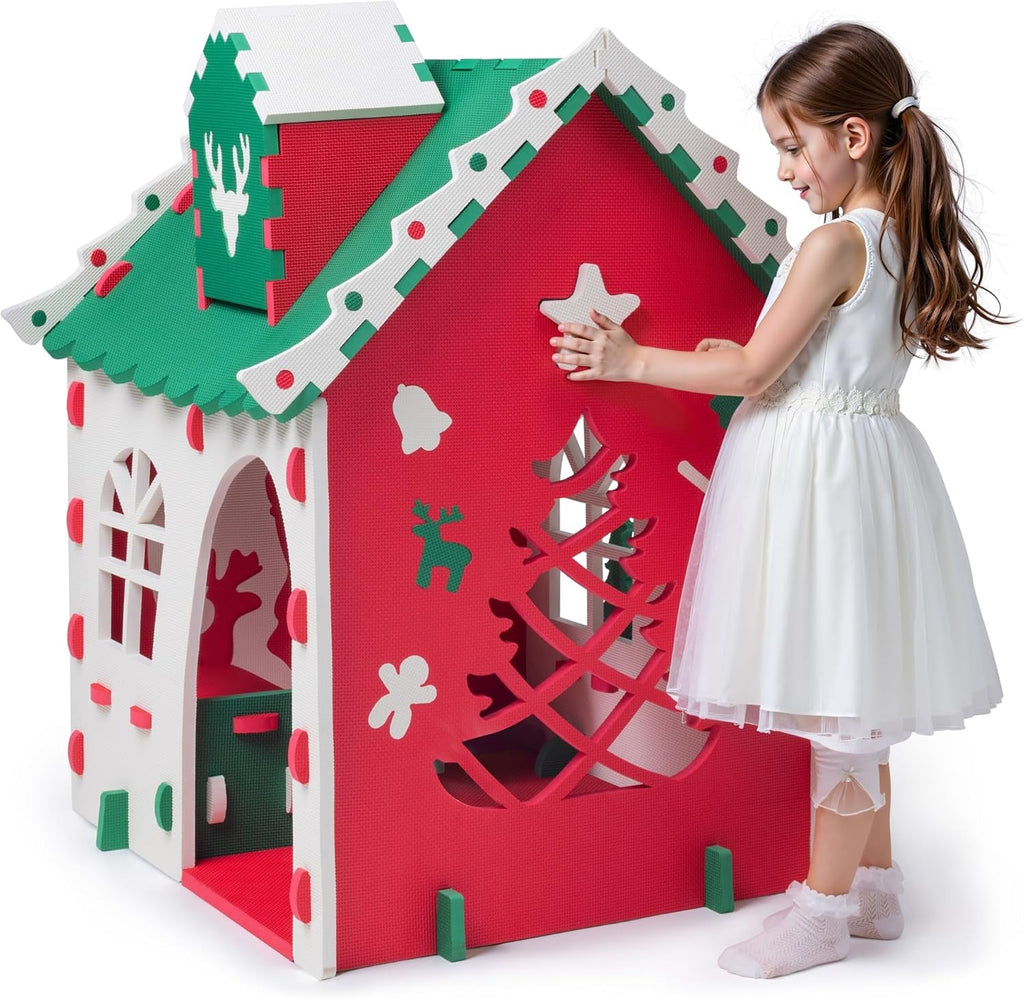 Green EVA Foam Kids Playhouse Foldable Indoor Outdoor